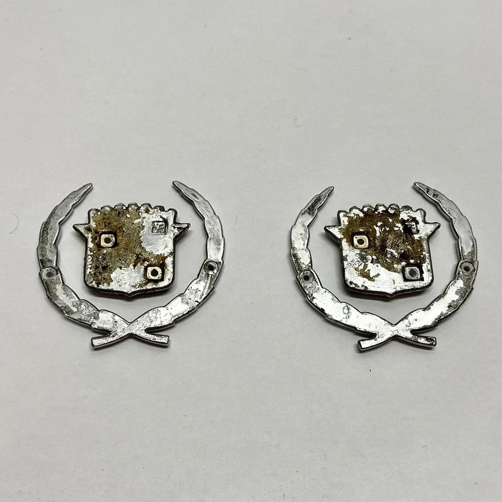 Cadillac Emblems 1970-89 OEM Deville Seville Eldorado Vintage GM Wreaths + Logos